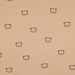 Dżersej wafel niedźwiadki | Poppy Fabrics – ciemny brudny róż/bakłażan, 