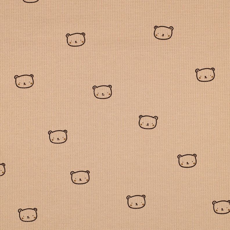 Dżersej wafel niedźwiadki | Poppy Fabrics – ciemny brudny róż/bakłażan, image number 1
