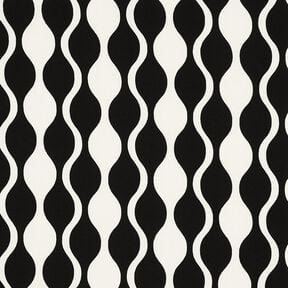 Tkanina wiskozowa LENZING&trade; ECOVERO&trade; w stylu retro &ndash; czerń/biel, 