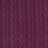 Dzianina Cloqué wzór warkoczowy – merlot,  thumbnail number 1