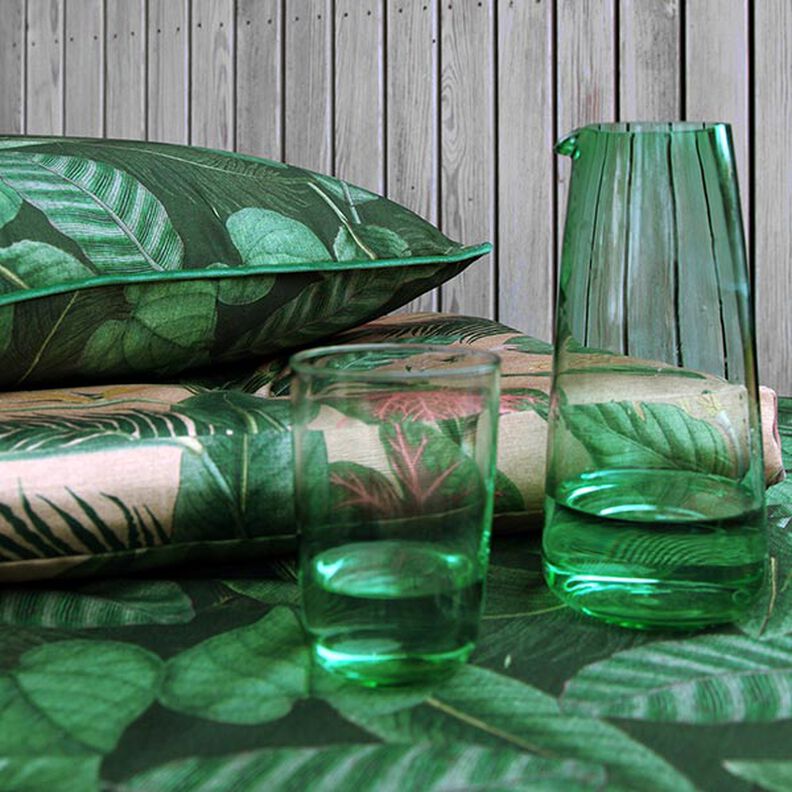 Tkanina outdoor Płótno Liście palmowe – ciemna zieleń,  image number 6