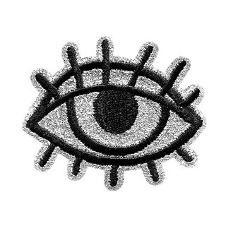 Aplikacja oko [ 5 x 4,3 cm ] | Prym – czerń/srebro, 