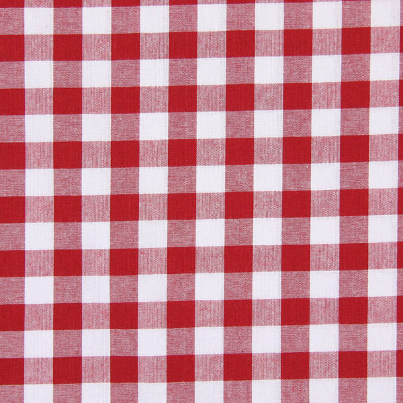 Tkanina bawełniana Kratka Vichy 1,7 cm – czerwień/biel,  image number 1