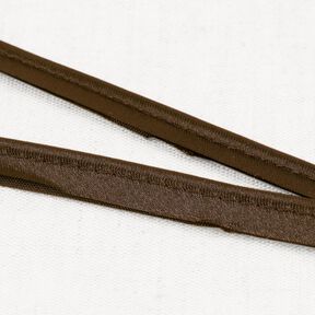 Satyna Taśma wypustkowa [10 mm] – ciemny brąz, 