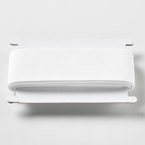 Taśma gumkowa gładka [3 m | 50 mm] – biel, 