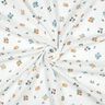 Muślin / Tkanina double crinkle kwiatki | Poppy Fabrics – kość słoniowa/brzoskwiniowopomarańczowy,  thumbnail number 3