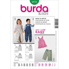 Spodnie/Spódnica na szelkach, Burda 9772, 