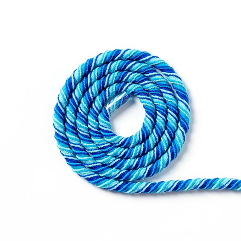 Sznureczek elastyczny w oplocie Helix, różne kolory [Ø 5 mm] - turkusowy/niebieski,  image number 1