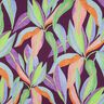 Satyna bawełniana nadruk cyfrowy w liście | Poppy Fabrics – bakłażan/jasna zieleń,  thumbnail number 1