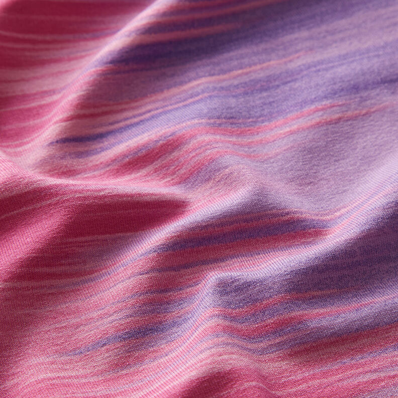 Dżersej wiskozowy w cieniowane podłużne paski – bakłażan/liliowy,  image number 3
