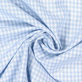 Tkanina bawełniana Kratka Vichy 0,2 cm – jasnoniebieski jeans/biel, 