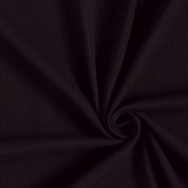 Dżersej prążkowany drobne prążki 2-1-1-1 – czerń,  image number 1