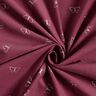 Sztruks cienki brokatowe motyle – bordo,  thumbnail number 3