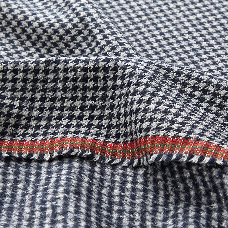 Materiał na płaszcze w kratkę i pepitkę – granat, image number 5