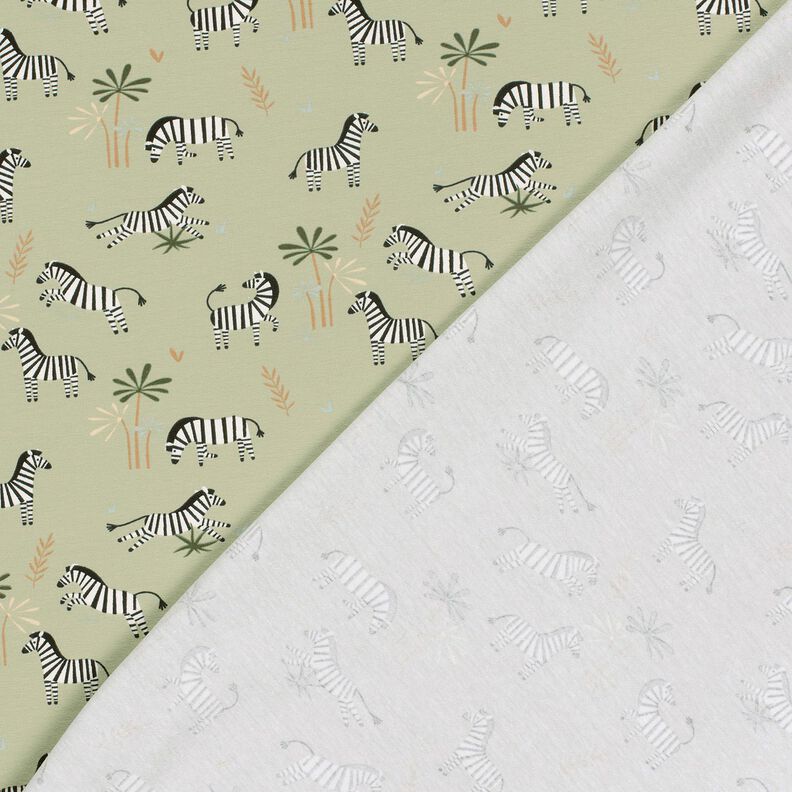 Dżersej bawełniany zebry stepowe – zieleń trzcinowa,  image number 4