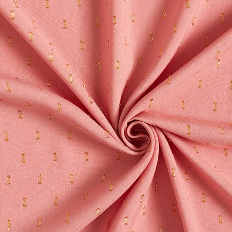 Tkanina wiskozowa w błyszczące krople – stary róż,  image number 4