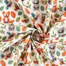 Popelina bawełniana plastelinowe zwierzęta leśne nadruk cyfrowy – kość słoniowa,  thumbnail number 3