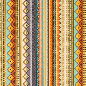 Kreton bawełniany w inkaskie wzory &ndash; terakota, 