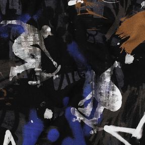 Dzianina dresowa pętelkowa French Terry skate'owe graffiti nadruk cyfrowy | Poppy Fabrics –, 