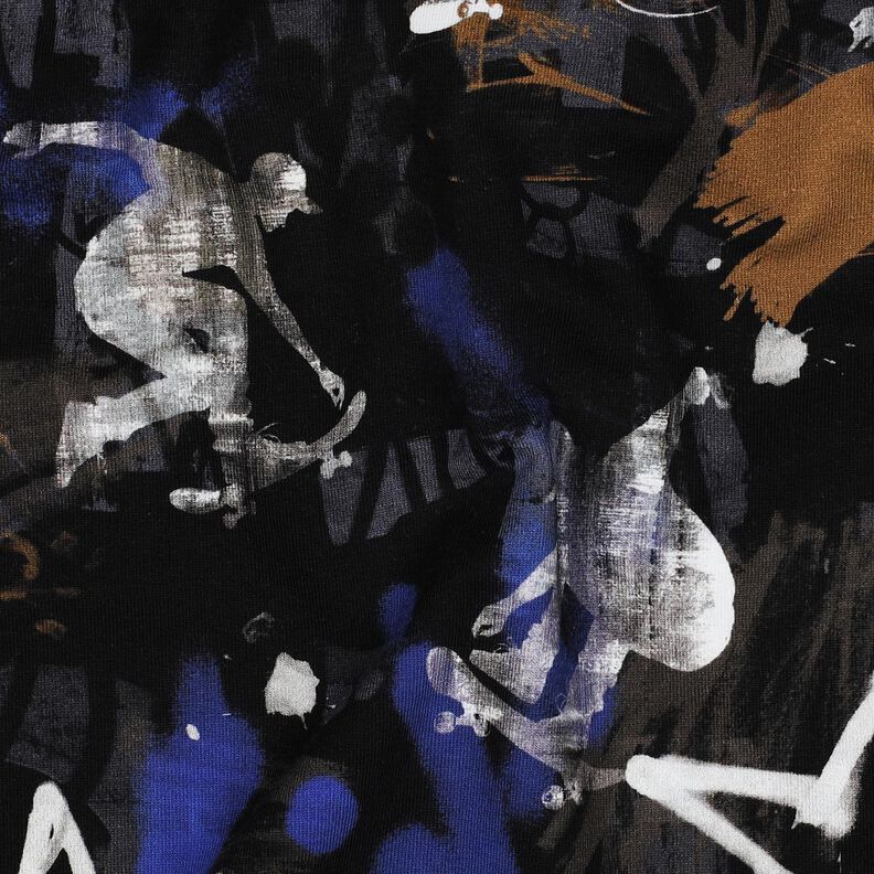 Dzianina dresowa pętelkowa French Terry skate'owe graffiti nadruk cyfrowy | Poppy Fabrics –,  image number 2