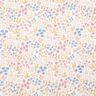 Bawełna powlekana kolorowa łąka kwietna – biel/pastelowy fiolet,  thumbnail number 1