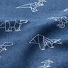 Tkanina dżinsowa strecz dinozaury origami – dżins,  thumbnail number 2