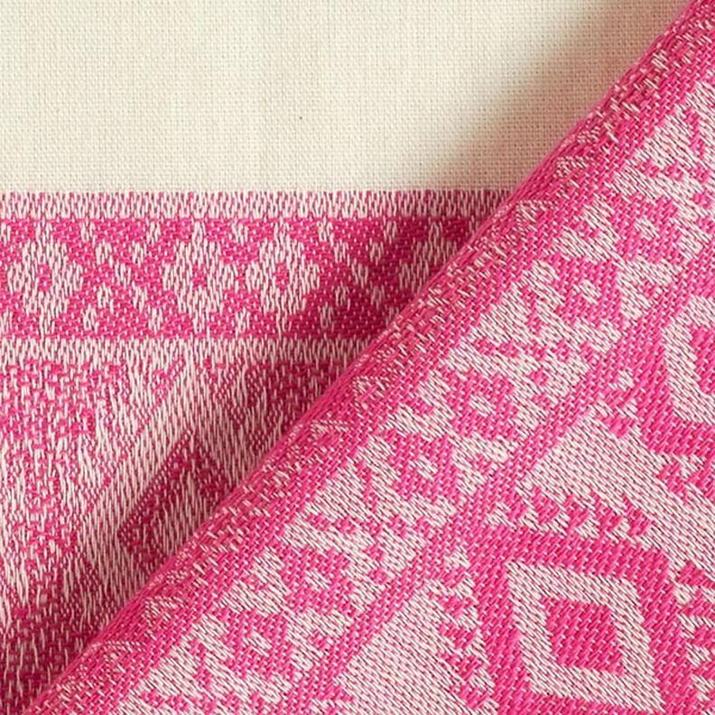 Tkanina bawełniana ze wzorem w romby – mleczna biel/pink,  image number 4
