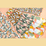 Popelina bawełniana w abstrakcyjne kształty | Nerida Hansen – oliwka/homar,  thumbnail number 5