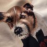 Panel Gobelin pies – ciemny beż/czerń,  thumbnail number 2