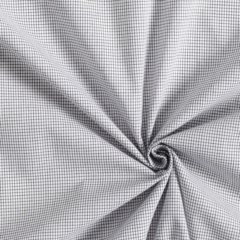 Tkanina koszulowa w drobną kratę – czerń/biel,  image number 3