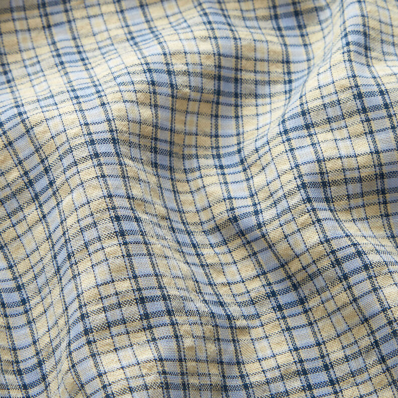 Mieszanka bawełny w kratki – migdałowy/jasnoniebieski,  image number 2