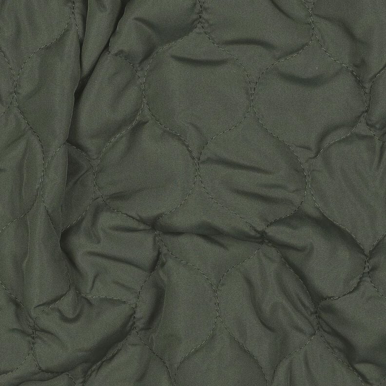 Tkanina pikowana wzór koła | Poppy Fabrics – ciemna pinia,  image number 2