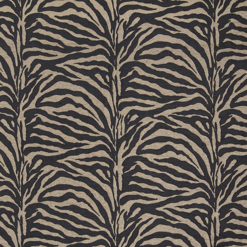 Tkanina tapicerska Żakard zebra – khaki/czerń, image number 1