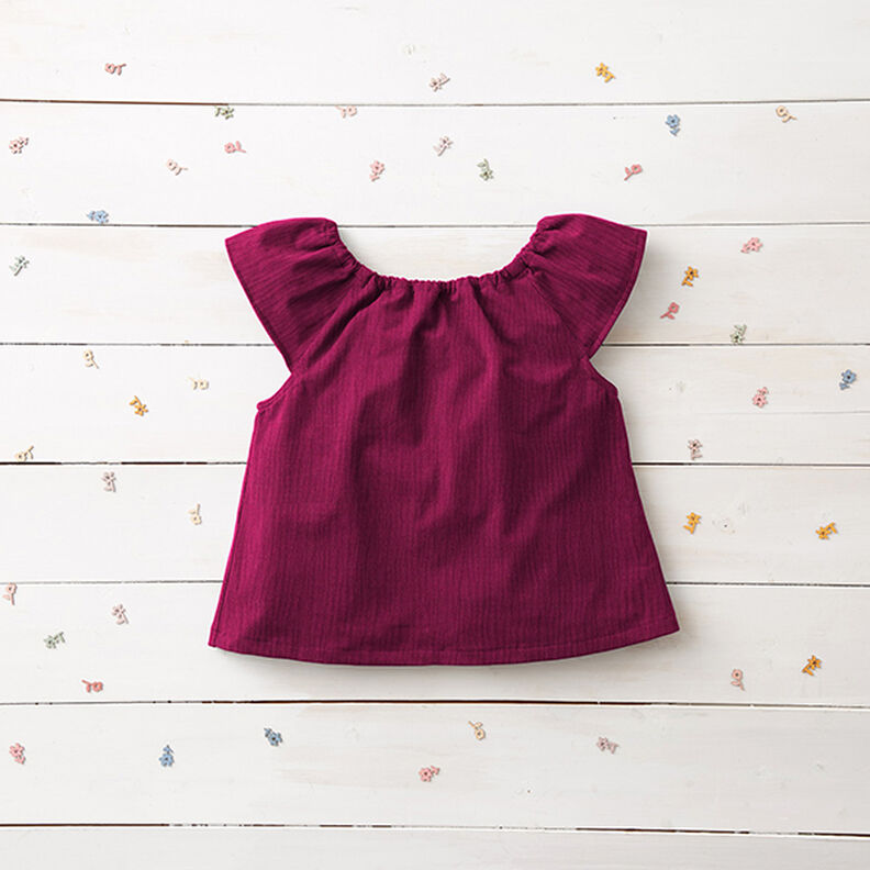 Muślin / Tkanina double crinkle – bordo,  image number 8