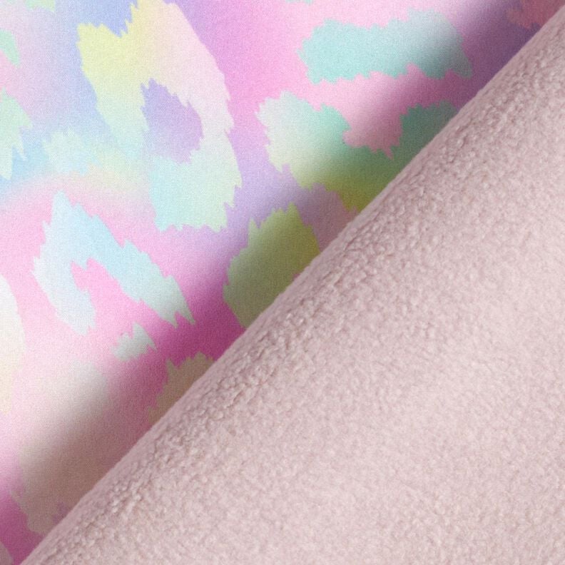 Softshell t?czowy wz&oacute;r w panterk? &ndash; pastelowy be?,  image number 4