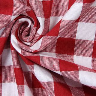 Tkanina bawełniana Vichy - 1,7 cm – czerwień, 