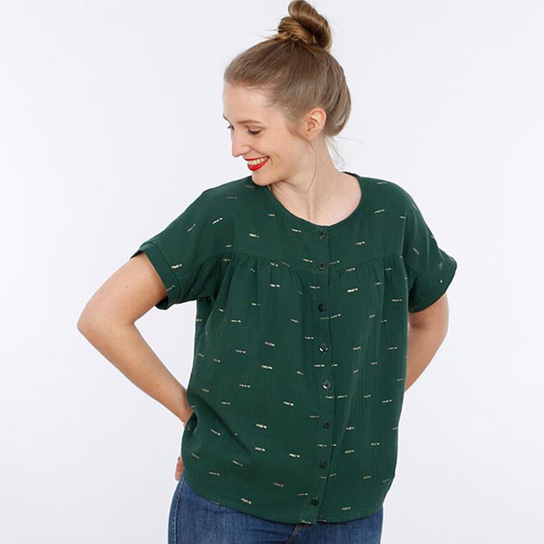 FRAU SUZY – luźna bluzka z krótkim rękawem i marszczeniami, Studio Schnittreif | XS - XXL,  image number 11