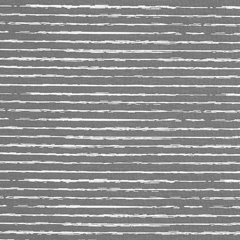Dżersej bawełniany Rysunkowe paski – ciemnoszary,  image number 1