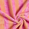 Tkanina frotte Bambus szerokie pasy – jasnopomarańczowy/pink,  thumbnail number 4