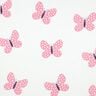 Dzianina dresowa drapana duże motyle | Poppy Fabrics – kość słoniowa/róż,  thumbnail number 1