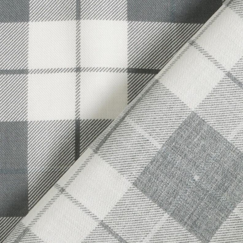 Cienka tkanina bawełniana w kratkę – jasnoszary/biel,  image number 4