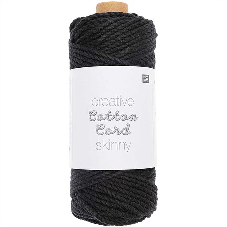 Włóczka do makramy Creative Cotton Cord Skinny [3mm] | Rico Design – czerń,  image number 1