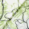 Mieszanka bawełny i jedwabiu w abstrakcyjne kwiaty – kość słoniowa/majowa zieleń,  thumbnail number 4