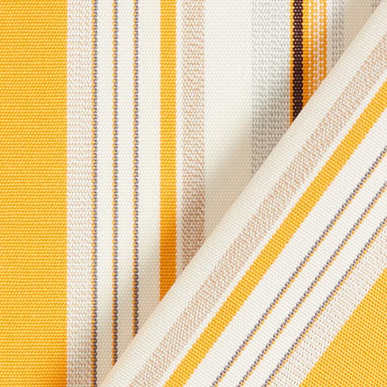 Tkanina na markizy melanżowe paski – żółć/jasnoszary,  image number 5