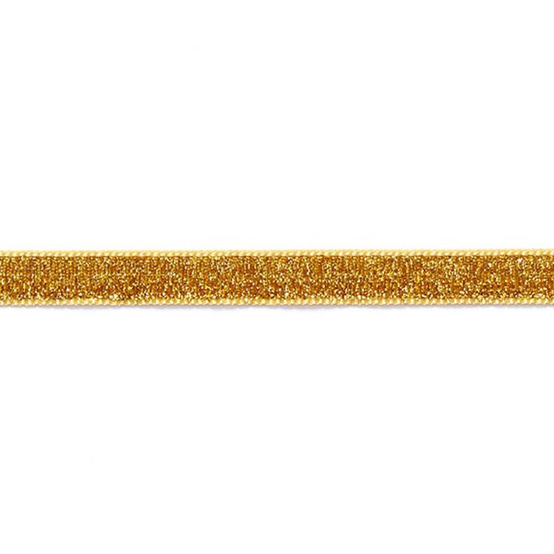 Taśma aksamitna Metaliczny [10 mm] – złoty metaliczny,  image number 2