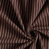 Tkanina na bluzki Mieszanka bawełny szerokie pasy – ciemny brąz/mleczna biel,  thumbnail number 3