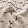 Tkanin dekoracyjna Half panama japoński kwiat wiśni – naturalny/burgund,  thumbnail number 2