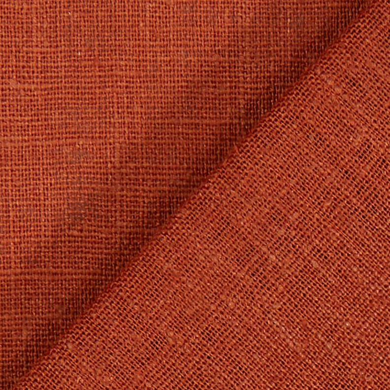 Tkanina lniana mieszanka ramii, średnia – terakota,  image number 4