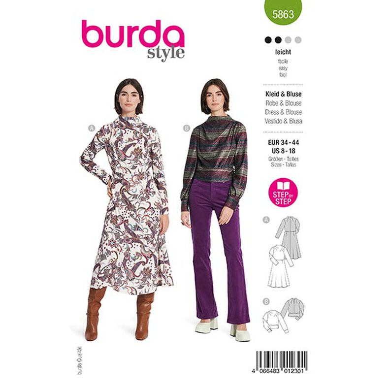 Sukienka / Bluzka | Burda 5863 | 34-44,  image number 1