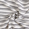 Tkanina na bluzki krepa w nieregularne paski – biel/czerń,  thumbnail number 4